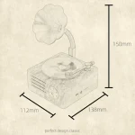 T15 Vinyl Atomic Bluetooth Retro Wireless Audio Desktop Speaker - Image 4