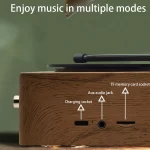 T15 Vinyl Atomic Bluetooth Retro Wireless Audio Desktop Speaker - Image 5