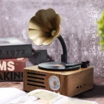 T15 Vinyl Atomic Bluetooth Retro Wireless Audio Desktop Speaker - Image 7