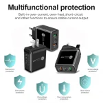 45W PD25W + 2 x QC3.0 USB Multi Port Charger with USB to Micro USB Cable, EU Plug, EU Plug + USB to Micro USB Cable - Image 5