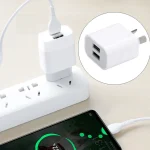 Mini Dual Port USB Charger with USB to Micro USB Data Cable, AU Plug - Image 6