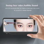 AEC K5 Mirror Alarm Clock Bluetooth Speakers with LED Light Support TF / FM - Image 4