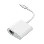 ENKAY Hat-Prince 2 in 1 RJ45 Ethernet LAN Network, Type-C, 8 Pin