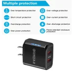 36W Dual Port QC3.0 USB Charger with 3A USB to Micro USB Data Cable, US Plug, US Plug + USB to Micro USB Cable - Image 4