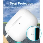 For Apple AirPods Pro 2 2022 ENKAY Thickened Silicone Protective Case with Keychain - Image 7
