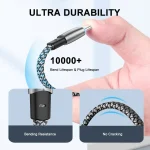 ENKAY Hat-Prince 65W USB-C / Type-C to Type-C 6A Fast Charging Data Weave Cable, 6A Type-C to Type-C 1m, 6A Type-C to Type-C 2m - Image 5