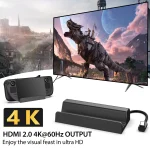 For Steam Deck Expansion Dock Charging Dock Charging Dock HDMI Gigabit Network Port Converter - Image 2