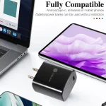 PD11 Single PD3.0 USB-C / Type-C 20W Fast Charger with 1m Type-C to Type-C Data Cable, US Plug, US Plug + Type-C to Type-C Cable - Image 7