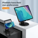 JUNSUNMAY 360 Degrees Rotating Foldable Laptop Desktop Holder Height / Angle Adjustable - Image 6