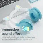 KE28 RGB Cute Cat Ears Bluetooth Wireless Music Headset with Detachable Mic - Image 6
