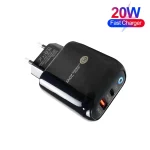 PD04 Type-C + USB Mobile Phone Charger with Type-C to Type-C Cable, EU Plug, EU Plug + Type-C to Type-C Cable - Image 7