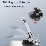 TM08 Desktop Tablet Stand Adjust Aluminum 360 Degree Rotatable Phone Stand - Image 3