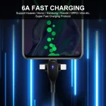 ENKAY Hat-Prince 3 in 1 6A USB to 8Pin+Type-C+Micro USB Supper Fast Charge Spring Cable, Length: 1.8m, 3 in 1 - Image 3