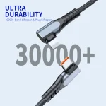 ENKAY Hat-Prince PD 20W Type-C to 8 Pin Dual Elbow Fast Charging Data Cable, 1m, 2m - Image 4