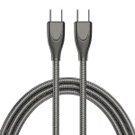ENKAY ENK-CB129 PD 65W Type-C to Type-C Carbon Steel Hose Spring Fast Charging Data Cable, Length 1m, 1m Type-C to Type-C