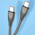 ENKAY ENK-CB130 2m PD100W Type-C to Type-C Carbon Steel Hose Spring Fast Charging Data Cable with E-Marker Chip, 2m Type-C to Type-C - Image 8