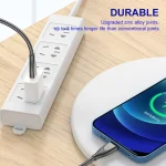 ENKAY ENK-CB131 USB to 8 Pin Carbon Steel Hose Spring 2.4A Fast Charging Data Cable, 1m USB to 8 Pin, 2m USB to 8 Pin - Image 2