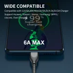 ENKAY ENK-CB132 USB to USB-C / Type-C Carbon Steel Hose Spring 6A Supper Fast Charging Data Cable, 1m USB to Type-C, 2m USB to Type-C - Image 2