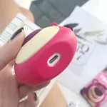 Red Bear Protective Case Bluetooth Earphone Storage Box Silicone Ring Rope Anti-drop Bag for Apple AirPods 1/2 - Image 5