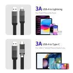 ENKAY ENK-CB134 4-in-1 60W USB-A / Type-C to 8 Pin / Type-C Nylon Braided Magnetic Fast Charging Data Cable, 0.15m, 1.2m - Image 4
