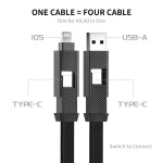 ENKAY ENK-CB134 4-in-1 60W USB-A / Type-C to 8 Pin / Type-C Nylon Braided Magnetic Fast Charging Data Cable, 0.15m, 1.2m - Image 5