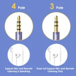 NORTHJO MTF0401 4 Pole 3.5mm Male to Female Stereo Audio Adapter Cable, MTF0401 - Image 4