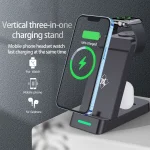 B20 18W 3 in 1 Wireless Charger Stand Charger Dock for iPhone Apple Watch Series, B20 for Apple - Image 2