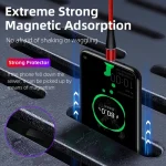 ENKAY 2 in 1 5A USB to Type-C + 8 Pin Magnetic Fast Charging Data Cable with LED Light, Length: 1m, 1m 5A USB to Type-C + 8 Pin - Image 5