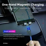 ENKAY 3A USB to 8 Pin Magnetic Fast Charging Data Cable with LED Light, 1m 3A USB to 8 Pin, 2m 3A USB to 8 Pin - Image 4
