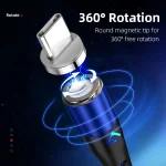 ENKAY 3A USB to 8 Pin Magnetic Fast Charging Data Cable with LED Light, 1m 3A USB to 8 Pin, 2m 3A USB to 8 Pin - Image 5