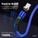 ENKAY 3A USB to 8 Pin Magnetic Fast Charging Data Cable with LED Light, 1m 3A USB to 8 Pin, 2m 3A USB to 8 Pin - Image 7