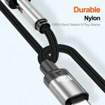 ENKAY 2 in 1 PD 100W / 27W 180 Degrees Rotation Magnetic Type-C / 8 Pin Fast Charging Data Cable with LED Light, 1m, 2m - Image 8