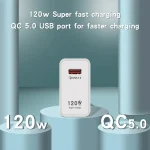 120W USB Super Fast Charging Charger, EU Plug, US Plug, UK Plug - Image 4