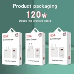 120W USB Super Fast Charging Charger, EU Plug, US Plug, UK Plug - Image 6