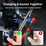 ENKAY 3 in 1 3A USB to Type-C / 8 Pin / Micro USB Magnetic 540 Degrees Rotating Fast Charging Cable, 1m, 2m - Image 5