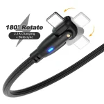 ENKAY 180 Degrees Rotating USB to 8 Pin Charging Data Cable with LED Light, 1m, 2m - Image 10