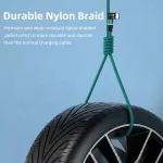 ENKAY 3 in 1 3A USB to Type-C / 8 Pin / Micro USB Magnetic 540 Degrees Rotating Fast Charging Cable, 1m, 2m - Image 11