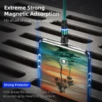 ENKAY 3 in 1 3A USB to Type-C / 8 Pin / Micro USB Magnetic 540 Degrees Rotating Fast Charging Cable, 1m, 2m - Image 9