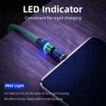 ENKAY 3 in 1 3A USB to Type-C / 8 Pin / Micro USB Magnetic 540 Degrees Rotating Fast Charging Cable, 1m, 2m - Image 10