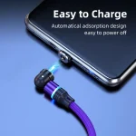 ENKAY 3 in 1 2.4A USB to Type-C / 8 Pin / Micro USB Magnetic 540 Degrees Rotating Charging Cable, 1m, 2m - Image 6