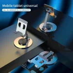 019 360 Degree Rotation Aluminum Alloy Desktop Phone Tablet Holder - Image 2