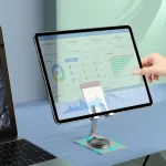 Aluminum Alloy Adjustable Folding Desktop Phone Holder, Green, Rose Gold, Gray, Black, Silver, Gold - Image 3