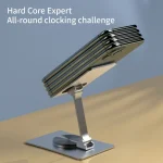 Aluminum Alloy Adjustable Folding Desktop Phone Holder, Green, Rose Gold, Gray, Black, Silver, Gold - Image 6