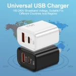 45PQ 45W PD25W + QC3.0 20W USB Super Fast Charger with Type-C to 8 Pin Cable, US Plug, US Plug + Type-C to 8 Pin Cable - Image 8