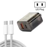 45PQ 45W PD25W + QC3.0 20W USB Super Fast Charger with Type-C to Type-C Cable, US Plug, US Plug + Type-C to Type-C Cable