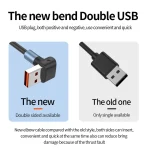 66W 3 in 1 USB Elbow to 8 Pin + Micro USB + USB-C / Type-C Fast Charging Spring Cable, USB Elbow 3 in 1 - Image 5