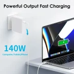 PD3.1 140W USB-C PD Laptop Power Adapter for Apple M1 / M2 MacBook Series, EU Plug, US Plug, UK Plug, AU Plug - Image 3