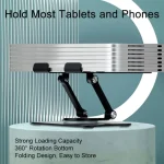 G68 360-Degree Rotating Foldable Phone Tablet Desktop Holder, G68 Silver, G68 Black, G68 Grey - Image 6