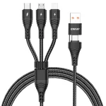 ENKAY 6-in-1 5A USB / Type-C to Type-C / 8 Pin / Micro USB Multifunction Fast Charging Cable, 1m, 2m