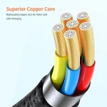 ENKAY 6-in-1 5A USB / Type-C to Type-C / 8 Pin / Micro USB Multifunction Fast Charging Cable, 1m, 2m - Image 6